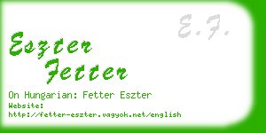 eszter fetter business card